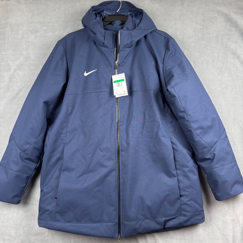 Nike Storm-FIT Down Parka Mens XL Navy Blue Hooded Jacket DJ6526-419 NEW